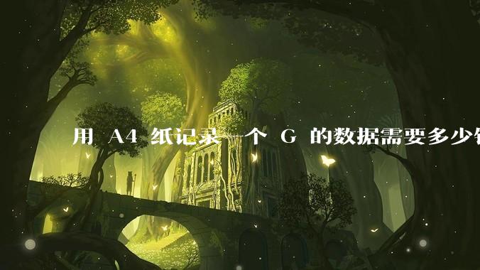 用 A4 纸记录一个 G 的数据需要多少钱？
